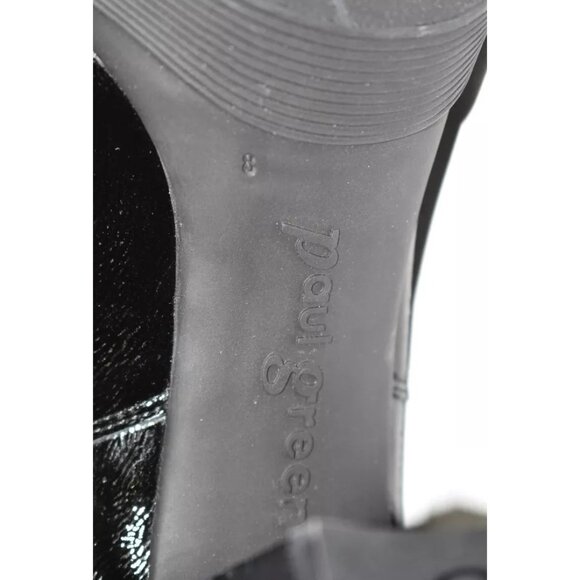 NWT $530 PAUL GREEN JACQUELINE PLATFORM CHELSEA BOOT PATENT  NWT $530 PAUL GREEN JACQUELINE PLATFORM CHELSEA BOOT PATENT BLACK 10.5 (TD29)